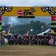 The start of the ladies race during stage 1 of the 2022 Absa Cape Epic Mountain Bike stage race from Lourensford Wine Estate to Lourensford Wine Estate, South Africa on the 21st March 2022.