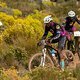 Ndumiso Dontso leads Luvuyo Siyasi of FNB Change a Life teams 1 &amp; 2 during stage 4 of the 2021 Absa Cape Epic Mountain Bike stage race from Saronsberg in Tulbagh to CPUT in Wellington, South Africa on the 21th October 2021

Photo by Gary Perkin/Cape 