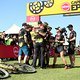 Scott-SRAM MTB-Racing celebrate as Lars Forster and Nino Schurter of Scott-SRAM MTB-Racing win the 2019 Absa Cape Epic during the final stage (stage 7) of the 2019 Absa Cape Epic Mountain Bike stage race from the University of Stellenbosch Sports Fie