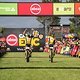 Lars Forster and Nino Schurter of SCOTT SRAM win overall first place during stage 7 of the 2019 Absa Cape Epic Mountain Bike stage race from the University of Stellenbosch Sports Fields in Stellenbosch to Val de Vie Estate in Paarl, South Africa on t