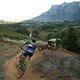 Nino Schurter of Scott-SRAM MTB-Racing leads Gert Heyns of DSV-SCOTT-SRAM during stage 6 of the 2019 Absa Cape Epic Mountain Bike stage race from the University of Stellenbosch Sports Fields in Stellenbosch, South Africa on the 23rd March 2019

Pho