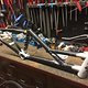 Cannondale Hooligan 2019, Carbon frame. Almost done sanding...
