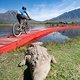 Riders cross the Thirsti floating bridge during stage 3 of the 2021 Absa Cape Epic Mountain Bike stage race from Saronsberg to Saronsberg, Tulbagh, South Africa on the 20th October 2021

Photo by Kelvin Trautman/Cape Epic

PLEASE ENSURE THE APPROPRIA