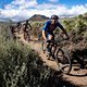 Andrew Duvenage of team  Restonic ahead of Jose Carlos Macias Bonaño of team Fit2bike-Natural Berry during stage 5 of the 2022 Absa Cape Epic Mountain Bike stage race from Elandskloof in Greyton to Stellenbosch, South Africa on the 25th March 2022.