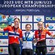 Gold für Carla Hahn! Die junge Deutsche sicherte sich den Sieg in der Short Track-Disziplin in der weiblichen Juniorenklasse.