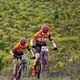 Anna van der Breggen and Annika Langvad during stage 1 of the 2019 Absa Cape Epic Mountain Bike stage race held from Hermanus High School in Hermanus, South Africa on the 18th March 2019.

Photo by Sam Clark/Cape Epic

PLEASE ENSURE THE APPROPRIA