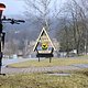 Mountainbike-Fahrt am Morgen