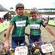 Mixed Green Jersey leaders Sebastian Stark &amp; Laura Stark of TBR-Werner during stage 5 of the 2019 Absa Cape Epic Mountain Bike stage race held from Oak Valley Estate in Elgin to the University of Stellenbosch Sports Fields in Stellenbosch, South Afri