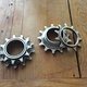 In the late 80s, Charlie had Suntour make him special 11:12 tooth final cog combos that threaded onto a 6 speed standard freewheel making it standard 7 speed spacing