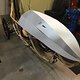 Mosquito Velomobile, Mosquito #8. Bamboo Fairing... pattern testfit.