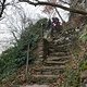 Steile Treppe