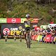 Matthys Beukes of Pyga Eurosteel crosses the line first to win the stage during stage 5 of the 2019 Absa Cape Epic Mountain Bike stage race held from Oak Valley Estate in Elgin to the University of Stellenbosch Sports Fields in Stellenbosch, South Af