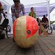 Mosquito Velomobile, Bamboo body shell, front view (Nicolas Chambon, 2015)