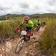 Ntlantla Nonkasa and  Zola Ngxakeni during stage 2 of the 2022 Absa Cape Epic Mountain Bike stage race from Lourensford Wine
Estate to Elandskloof in Greyton, South Africa on the 22nd March 2022. Photo Sam Clark/Cape Epic