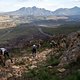 Roberto Bou Martin and riders head over the portage section during stage 2 of the 2022 Absa Cape Epic Mountain Bike stage race from Lourensford Wine Estate to Elandskloof in Greyton, South Africa on the 22nd March 2022.