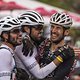 Riders happy to have completed Stage 7 of the 2024 Absa Cape Epic Mountain Bike stage race from Stellenbosch to Stellenbosch, South Africa on 24 March 2024. Photo by Dom Barnardt / Cape Epic
PLEASE ENSURE THE APPROPRIATE CREDIT IS GIVEN TO THE PHOTOG