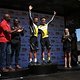 Overall Race Leaders Manuel Fumic &amp; Henrique Avancini of Cannonade Factory Racing XC celebrate after receiving their yellow jerseys during the Prologue of the 2017 Absa Cape Epic Mountain Bike stage race held at Meerendal Wine Estate in Durbanville, 
