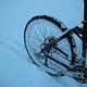 mein Bike im Schnee