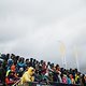 Durch das schlechte Wetter waren zwar spürbar weniger Fans vor Ort als im Vorjahr