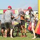 Investec-Songo-Specialized team celebrate as Annika Langvad and Anna van der Breggen of Investec-Songo-Specialized win the 2019 Absa Cape Epic during the final stage (stage 7) of the 2019 Absa Cape Epic Mountain Bike stage race from the University of