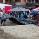 Vor dem Regen wurde der Pumptrack gut geschützt