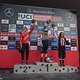 Das Podium der Juniorinnen: Vali Höll gewinnt auch ihren zweiten Weltcup
