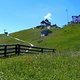 Panoramabild mit Hochfellnhaus in Richtung Westen