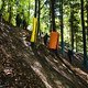 Ganz unten ist die Strecke in Bielsko Biala richtig richtig richtig steil und dazu auch noch extrem rutschig.