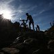 Riders portage down the Gantouw Pass during stage 5 of the 2019 Absa Cape Epic Mountain Bike stage race held from Oak Valley Estate in Elgin to the University of Stellenbosch Sports Fields in Stellenbosch, South Africa on the 22nd March 2019.

Phot