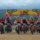 The pro women’s field leave Lourensford Wine Estate during stage 2 of the 2022 Absa Cape Epic Mountain Bike stage race from Lourensford Wine Estate to Elandskloof in Greyton, South Africa on the 22nd March 2022. Photo by Gary Perkin
