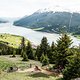 Der Blick auf den Reschensee begleitet einen stets in der Region.