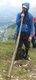 Didgeridoo in vetta della Sibilla/Ein Wanderer mit Didgeriddo aus Kunstharz!