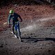 Auf dem Bike profitiert der Moab von der griffigen weißen Sohle