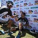 Urs Huber &amp; Karl Platt of the Bulls celebrate after finishing during the Prologue of the 2017 Absa Cape Epic Mountain Bike stage race held at Meerendal Wine Estate in Durbanville, South Africa on the 19th March 2017

Photo by Shaun Roy/Cape Epic/SP