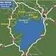 Karte: die zwei Segmente des Great Lake Trail