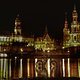 Dresden bei Nacht mit Rocky in der Elbe