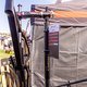 Auch den elektronisch verstellbaren Bikehalter hatte die Firma dabei.
