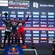 Das Podium der Frauen: Tahnée Seagrave gewinnt vor Anna Newkirk und Nina Hoffmann