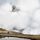 Dicht von Wolken umhangen, enttäuschte das Matterhorn etwas am heutigen Tage mit nur wenig außergewöhnlichen Ausblicken