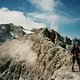 Unterwegs am Bocchette Klettersteig 1994