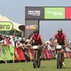 Darren Gallias and Joel Stransky of ABSA LumoHawks during the final stage (stage 7) of the 2019 Absa Cape Epic Mountain Bike stage race from the University of Stellenbosch Sports Fields in Stellenbosch to Val de Vie Estate in Paarl, South Africa on t