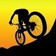 9208657-schwarz-silhouette-der-ein-mountainbike-fahrer-auf-einem-orangefarbenen-hintergrund