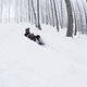 Die Alternative zum Radsport im verschneiten Wald? Poporutscher!