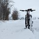 Radeln im November-Schnee