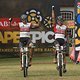Tiago Jorge Ferreira Oliveira and Periklis Ilias of Dolomiti Superbike celebrate winning stage 6 during stage 6 of the 2016 Absa Cape Epic Mountain Bike stage race from Boschendal in Stellenbosch, South Africa on the 19th March 2015

Photo by Shaun