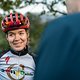 Anna van der Breggen zuversichtlich vor dem Start. Die Niederänderin ist amtierende Straßenweltmeisterin, aber gibt auch auf dem Mountainbike eine hervorragende Figur ab
