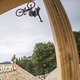 Tim Bringer mit einem Nohand Frontflip – beim Event generall stach sein Double Tailwhip Flair besonders heraus.