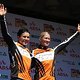 Ladies Race Leaders Sabine Spitz &amp; Robyn de Groot of Ascends Health during the Prologue of the 2017 Absa Cape Epic Mountain Bike stage race held at Meerendal Wine Estate in Durbanville, South Africa on the 19th March 2017

Photo by Shaun Roy/Cape E