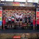 Podium (L nach R) Manuel Fumic &amp; Marco Fontana von Cannondale (2nd), Jaroslav Kulhavy &amp; Christoph Sauser von Burry Stander - Songo (1st) und Matthys Beukes &amp; Philip Buys vom Scott Racing Team (3rd) - Gary Perkin-Cape Epic-SPORTZPICS