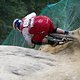 2007, WC Vigo, Spanien. Nathan Rennie beim 4X Weltcup: Eine Legende im Downhill, eine Augenweide im 4X, auch wenn er nicht ernsthaft um den Sieg fuhr.